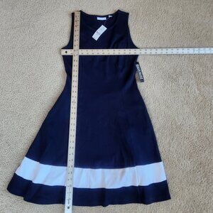 NWT 100% Cotton Jersey Dress with Pockets NAVY